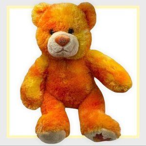 Build-A-Bear Autumn Fall Maple Leaf 16" Plush Sparkly Orange and Yellow
